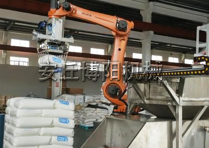 PP顆粒自動(dòng)拆包機(jī)械手的工作流程和優(yōu)勢是什么？